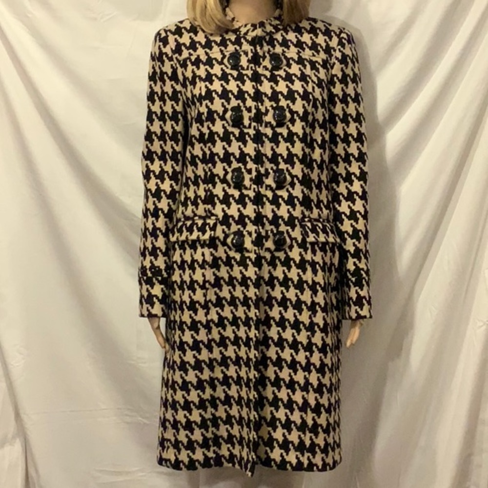 Sigrid Olsen Wool Houndstooth Coat. - image 1